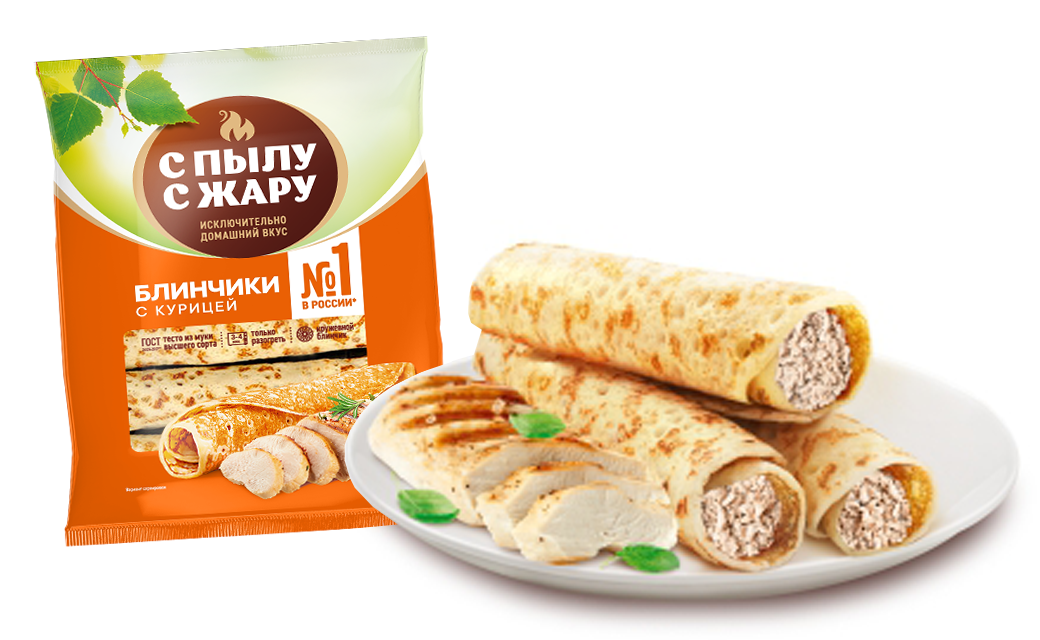 Блинчики трубочки с курицей, 360гр