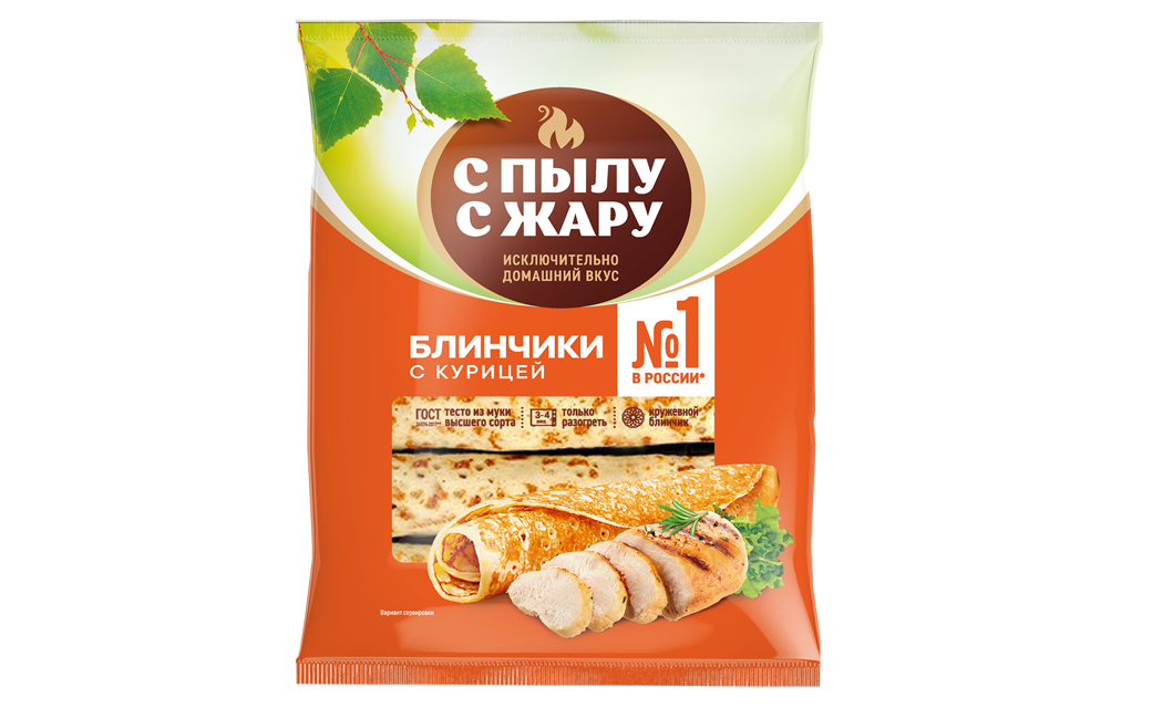 Блинчики трубочки с курицей, 360гр