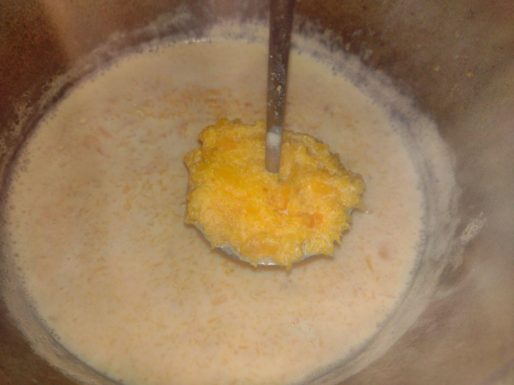 сварить рисовую кашу с тыквой на молоке
